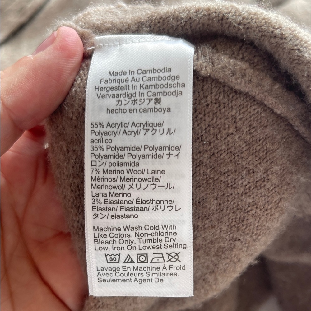J. Crew Factory Brown Button-Up Cardigan - Picture 4 of 4